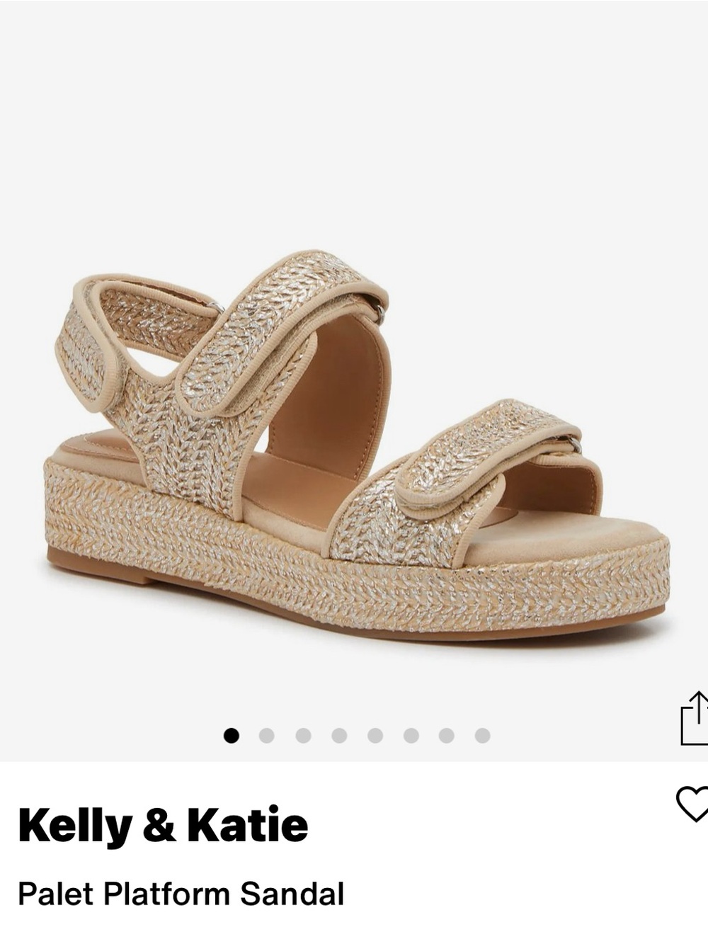 Kelly & Kate Platform Raffia Sandals – Women’s 6.5